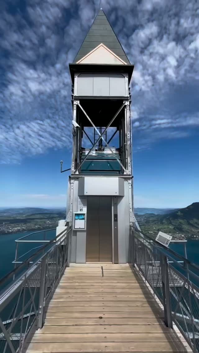 Switzerland's Highest Outdoor Lift Above Lake Lucerne
