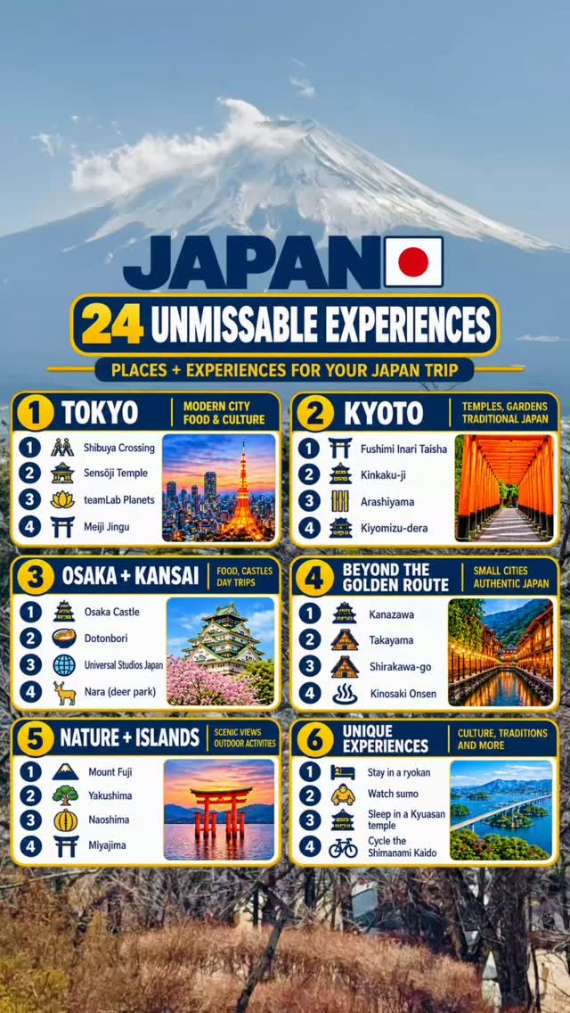 Iconic Japanese Landmarks And Natural Wonders