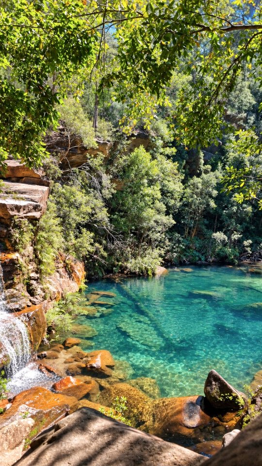 Blue Mountains Swimming Hole And Waterfall