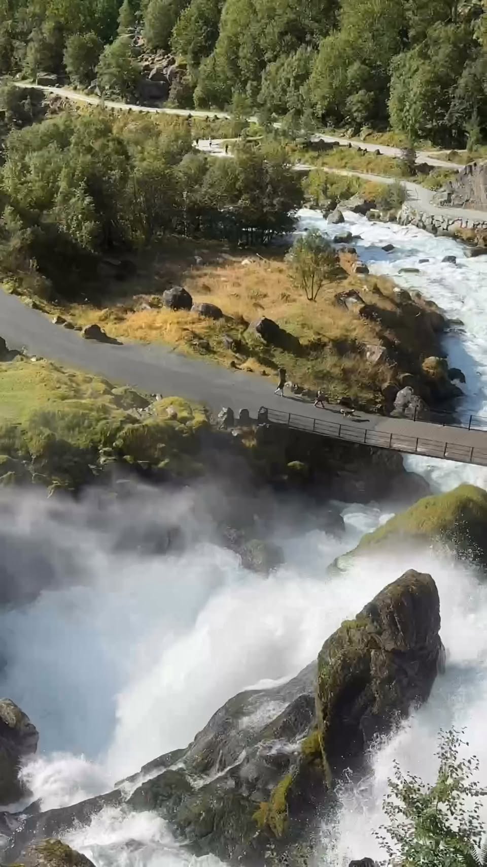 Exciting Waterfall Bridge in Norway