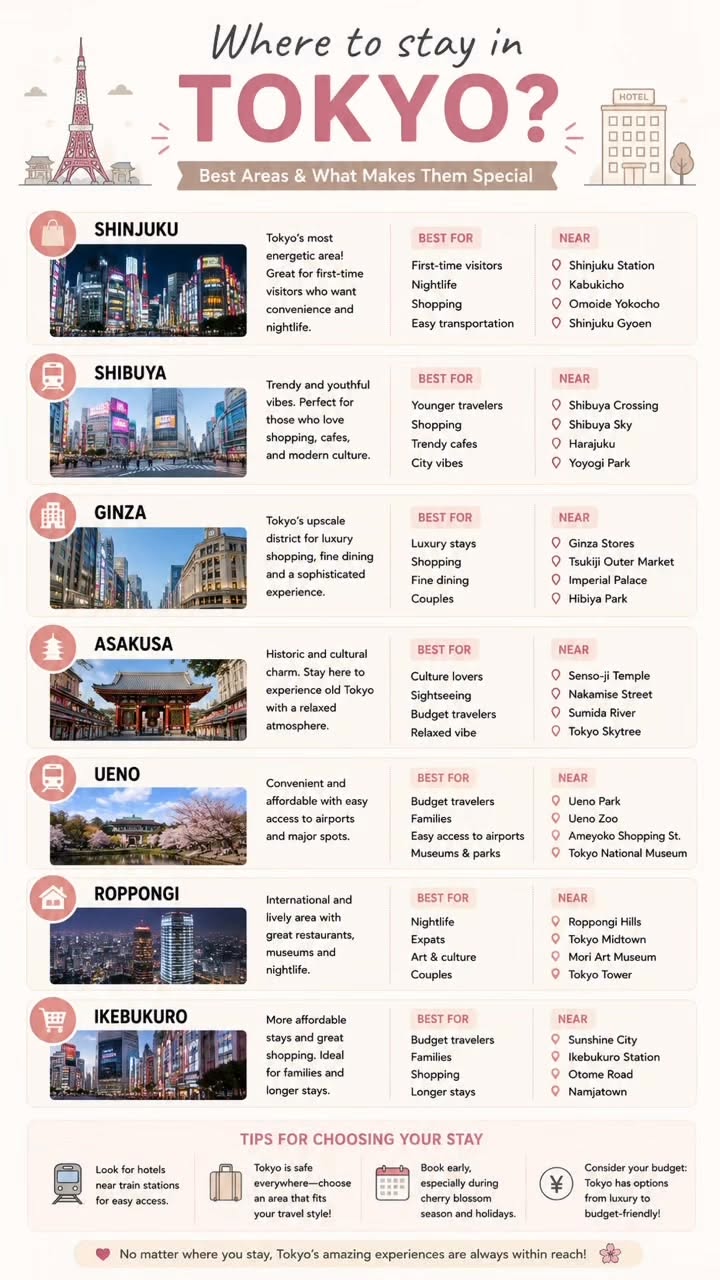 Explore Tokyo's Diverse Neighborhoods and Attractions