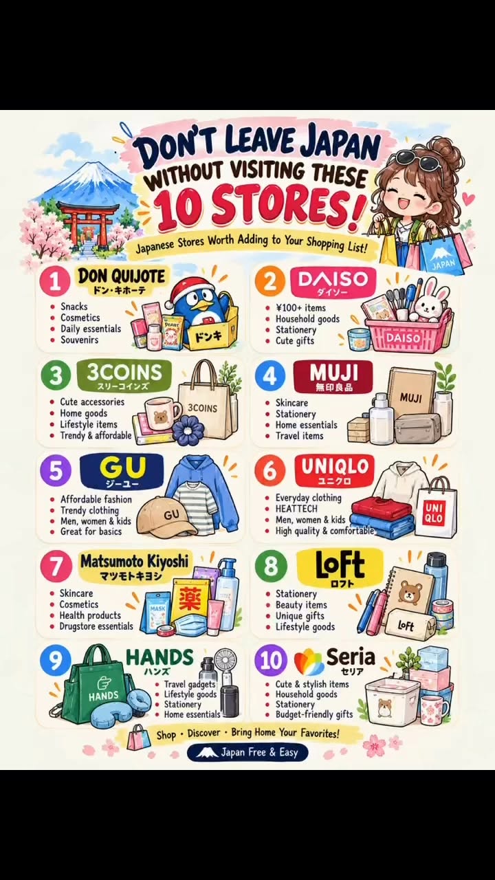 Popular Stores For Shopping In Japan