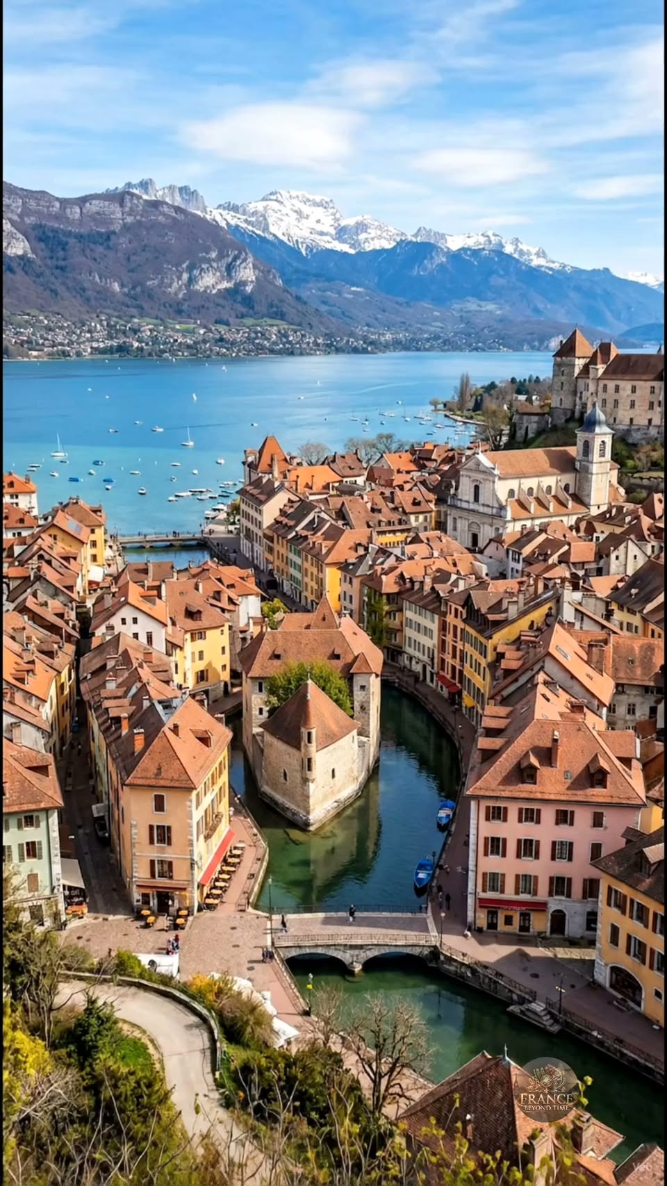 Charming Annecy Town and Lake in French Alps