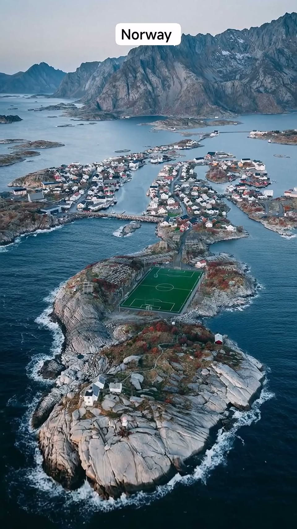 Henningsvær's Scenic Football Pitch
