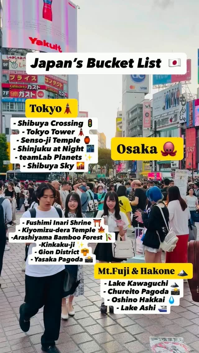 Japan Bucket List: Tokyo, Osaka, Kyoto, and Fuji Views