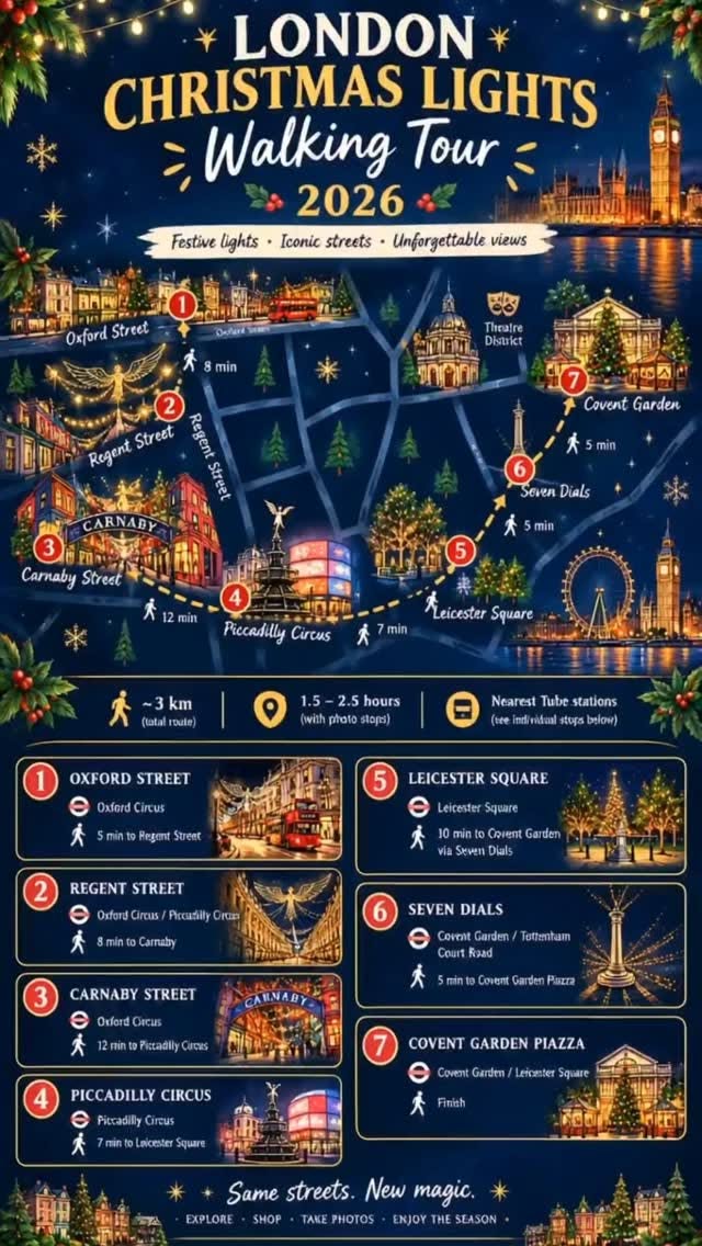 London's Top 7 Spots For 2026 Christmas Lights