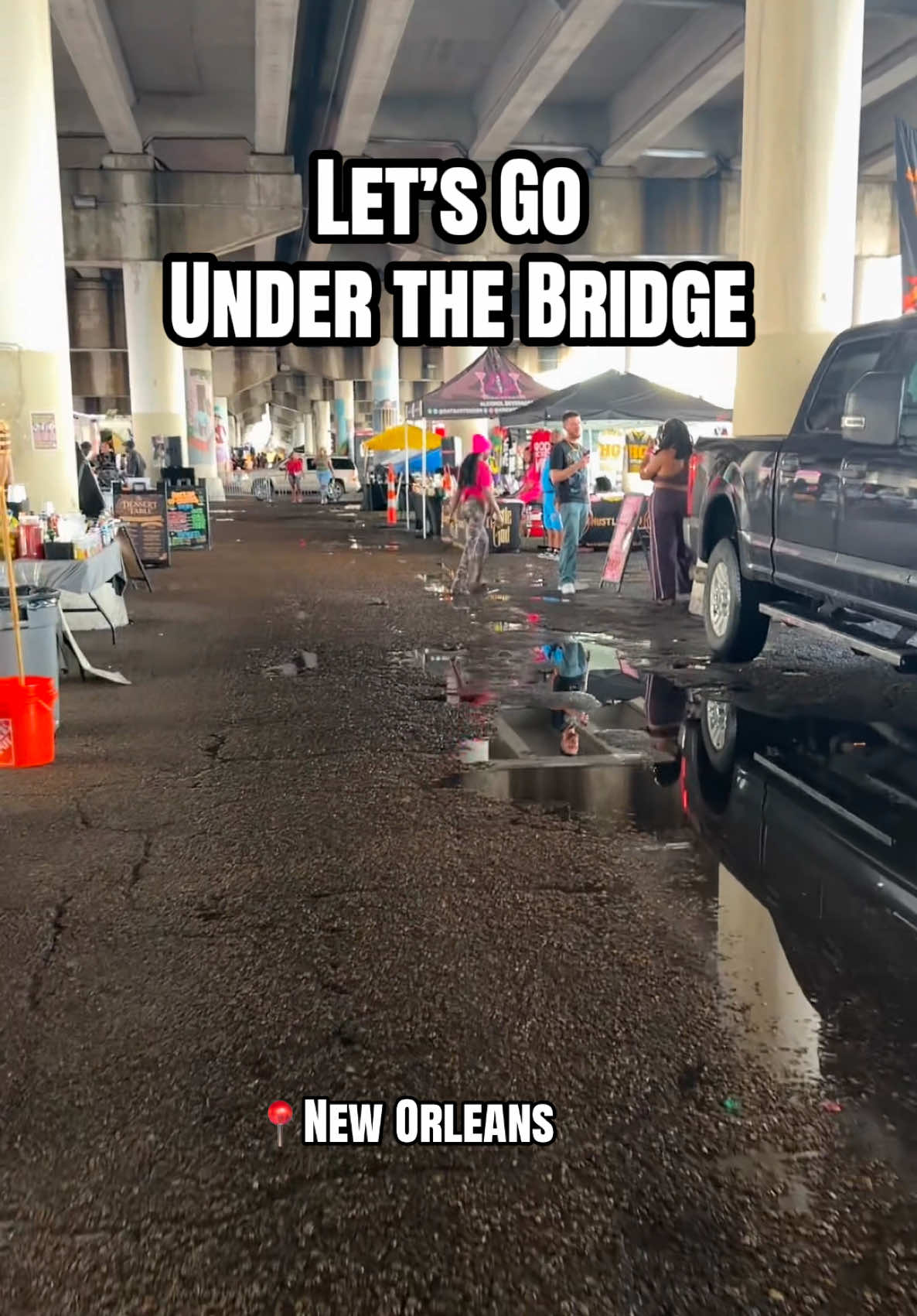 New Orleans Food Market Under Claiborne Bridge