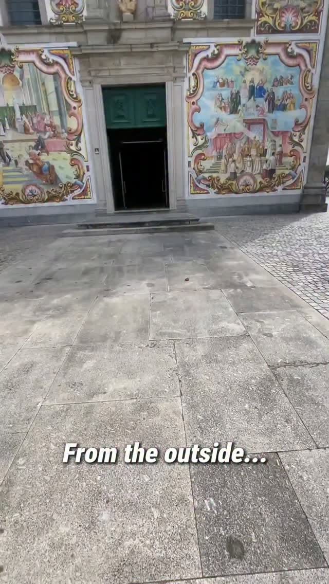 Portuguese Church Adorned with Colorful Azulejos