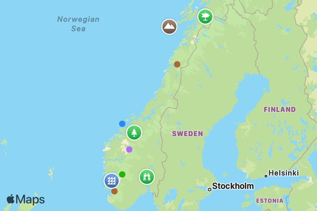 Norwegian Fjords, Glaciers, and Mountain Scenery