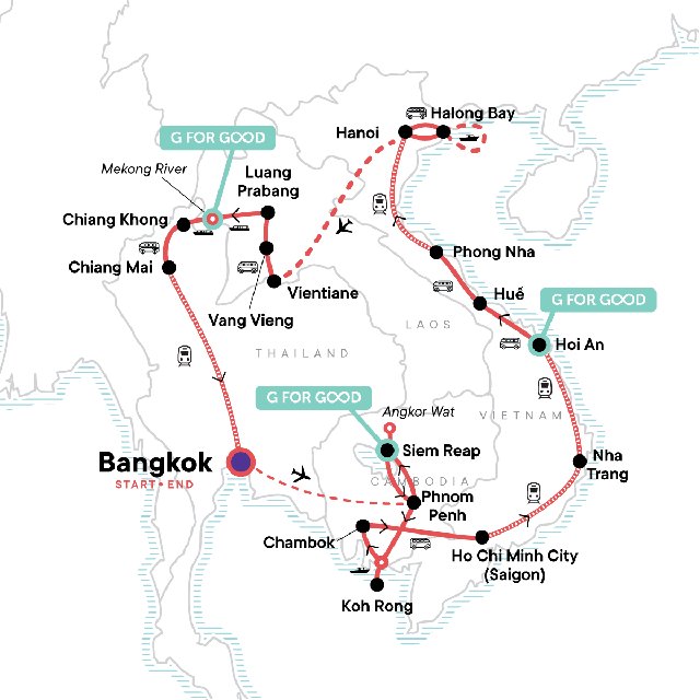 Southeast Asian Temples, Markets, and Natural Wonders