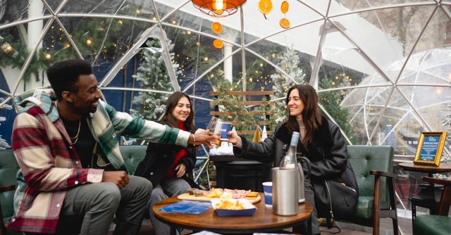 Winter Village Igloos Offer Festive Dining Experiences